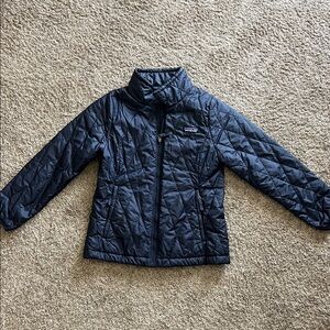 Patagonia Kids Quilted Navy Puffer Jacket